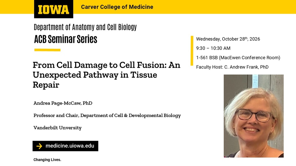 ACB Seminar Series - Dr. Andrea Page-McCaw promotional image